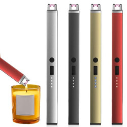 4 Stück 9,3cm Jetflamme Feuerzeug: Lichtbogen Feuerzeug Elektrisch, USB Aufladbar Feuerzeug mit Sicherheitsschloss, Flammenlo