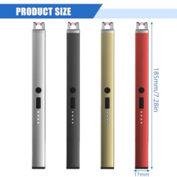 4 Stück 9,3cm Jetflamme Feuerzeug: Lichtbogen Feuerzeug Elektrisch, USB Aufladbar Feuerzeug mit Sicherheitsschloss, Flammenlo