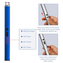 4 Stück 9,3cm Jetflamme Feuerzeug: Lichtbogen Feuerzeug Elektrisch, USB Aufladbar Feuerzeug mit Sicherheitsschloss, Flammenlo