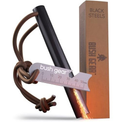 Bush Gear Feuerstahl Outdoor XXL - Extremer Funkenflug - Magnesium Feuerstarter Set - Bis zu 20.000x zünden, Feuerstein Kit f