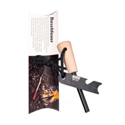 BUSCHFEUER Feuerstahl Outdoor Bushcraft - Feuerstein Feueranzünder für Survival 8mm hochwertiges Magnesium für exzellenten Fu