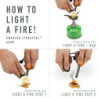 LIGHT MY FIRE Feuerstahl Outdoor Army, 10 mm, 12000 Zündungen, 2-in-1 mit Notfallpfeife, Feuerstahl XXL Survival Gadget Feuer