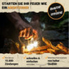 Survival Feuerstein - Feuerstahl XL 10mm - Über 15 000 Anwendungen - Hochwertiges Ferrocerium - Feuerstarter mit Feueranzünde