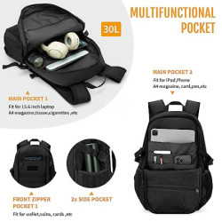 HUNTVP 30L Militär Rucksack MOLLE Wanderrucksack taktischer Rucksack Schultasche Wasserabweisend Daypack Studenttasche Unitas