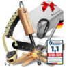 BERGKVIST® Feuerstahl Survival Set GNISTA  17-TLG.  - XXL Outdoor Ausrüstung zum Feuer Machen - Magnesium Feuerstein mit Feue