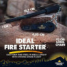 The Friendly Swede 2er Set Feuerstarter Easy Grip - Feuerstahl in idealer Länge mit starkem Funkenflug für Camping, Outdoor, 