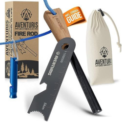 AVENTURIS® Feuerstahl XXL Der ultimative Outdoor Survival Firestarter Camping & Bushcraft Vielseitiger feuerstahl Outdoor, Zu