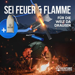 AVENTURIS® Feuerstahl XXL Der ultimative Outdoor Survival Firestarter Camping & Bushcraft Vielseitiger feuerstahl Outdoor, Zu