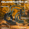 ODENWOLF Feuerstahl Outdoor Halskette - Firestarter Magnesium als Anhänger - Feuerstahl Klein ideal geeignet für Survival und