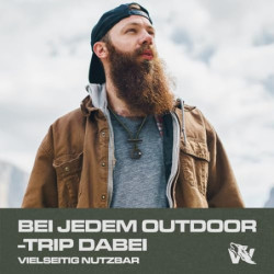 ODENWOLF Feuerstahl Outdoor Halskette - Firestarter Magnesium als Anhänger - Feuerstahl Klein ideal geeignet für Survival und