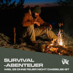ODENWOLF Feuerstahl Outdoor Halskette - Firestarter Magnesium als Anhänger - Feuerstahl Klein ideal geeignet für Survival und