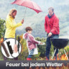 Quickle® Feuerstahl Kit, Feuerstahl mit Holzgriff, teleskopisches Feuerblasrohr - 48 cm, Wolle und Metallbox zum sicheren und