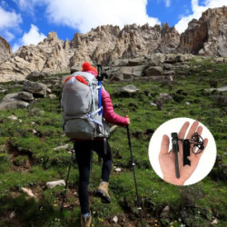 MOSTFUN Feuerstahl Feuerstein Survival Set, Wasserfester Magnesium-Feuerstarter mit Kompass Pfeife, Feuerstarter mit Paracord