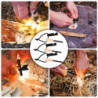 Feuerstahl - Feuerstein, 3 Stück Feuerstarter mit Handmade Griff, Survival Feuerstein Set Magnesium Feuerstarter, Feuereisen 