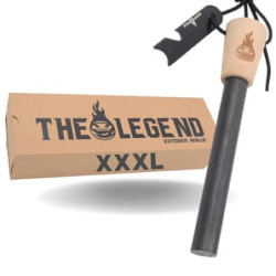 OUTDOOR NINJA Feuerstahl The Legend XXXL Bushcraft Feuerstahl für Wandern, Outdoor, Trekking, Camping und andere Outdoor Hobb