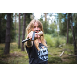 OUTDOOR NINJA Feuerstahl The Legend XXXL Bushcraft Feuerstahl für Wandern, Outdoor, Trekking, Camping und andere Outdoor Hobb