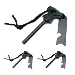ZeroNine 3pcs Traditioneller Feuerstarter,Premium Feuerstarter für Starke Funken zum Feuer Machen,Feuerstahl mit Handmade,Per