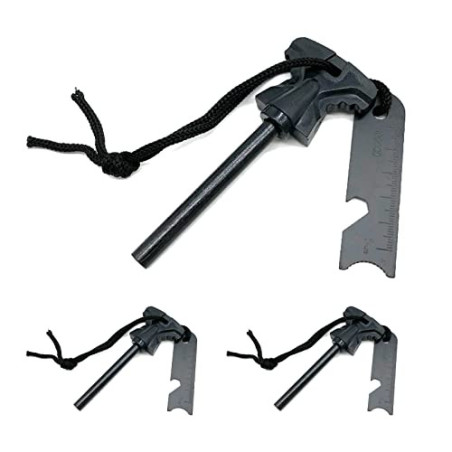 ZeroNine 3pcs Traditioneller Feuerstarter,Premium Feuerstarter für Starke Funken zum Feuer Machen,Feuerstahl mit Handmade,Per