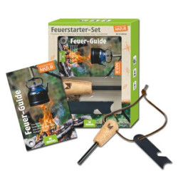 Moses. Expedition Natur Feuerstarter-Set, Feuerstahl für Outdoor & Survival, Magnesium Firestarter mit Flaschenöffner Sechska