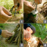 John Lossag-Feuerstahl Outdoor Set - Feuerstein, Kienspan, Überlebensausrüstung für Camping