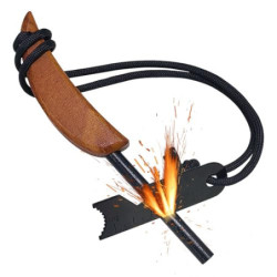 Feuerstahl Feuerstein, Fire Starter, Fire Rod & Fire Striker with Premium Quality Magnesium Rod, Geeignet für Outdoor-, Überl