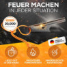 District North Feuerstahl M  8x0,8 cm  - Funktionaler Feuerstein mit starkem Funkenflug - Bushcraft Feuerstab mit elastischem