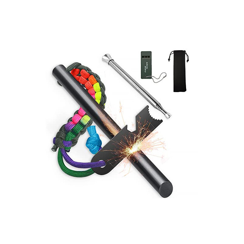 SBUENAM Feuerstahl Outdoor XXL,Feuerstein Survival Set 12,7cm,Starker Funkenflug Magnesium Feuerstarter,für Outdoor Survival, SBUENAM Feuerstahl Outdoor XXL,Feuerstein Survival Set 12,7cm,Starker Funkenflug Magnesium Feuerstarter,für Outdoor Survival,
