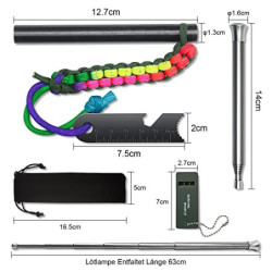 SBUENAM Feuerstahl Outdoor XXL,Feuerstein Survival Set 12,7cm,Starker Funkenflug Magnesium Feuerstarter,für Outdoor Survival,