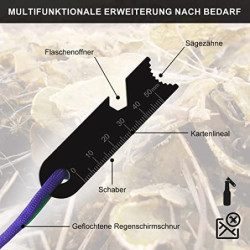 SBUENAM Feuerstahl Outdoor XXL,Feuerstein Survival Set 12,7cm,Starker Funkenflug Magnesium Feuerstarter,für Outdoor Survival,