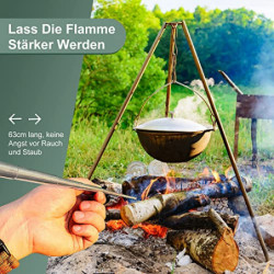 SBUENAM Feuerstahl Outdoor XXL,Feuerstein Survival Set 12,7cm,Starker Funkenflug Magnesium Feuerstarter,für Outdoor Survival,