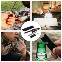 SBUENAM Feuerstahl Outdoor XXL,Feuerstein Survival Set 12,7cm,Starker Funkenflug Magnesium Feuerstarter,für Outdoor Survival,