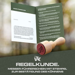 Wolfgangs W-KIDS - Schnitzmesser Kinder mit Süßem Kindermesser Führerschein - Outdoor Kinder Messer Set mit Scheide und Feuer