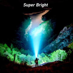 Blukar LED Stirnlampe Wiederaufladbar, Superhell 2000 Lumen Stufenlos Dimmbar Kopflampe mit 8 Lichtmodi, Sensor und Rotlicht,