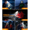 Glangeh Kopflampe LED Wiederaufladbar, Angelbeleuchtung mit Bewegungssensor & 4 Lichtmodi, IPX6 Wasserdicht, 1200 mAh Akku Ko