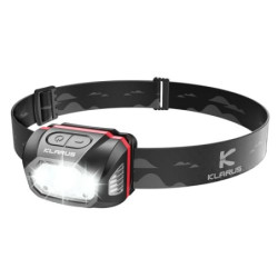 klarus HM1 440 Lumen wiederaufladbare Gestensensor Stirnlampe Kopflampe, 5 Modi 70 Stunden Laufzeit, IPX6 wasserdichtes LED S