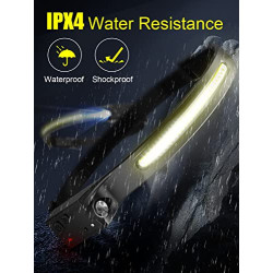 UNBON Stirnlampe LED Wiederaufladbar, LED Kopflampe Stirnlampe Aufladbar Extrem Hell mit 5 Lichtmodi 230 Grad Bewegungsmelder