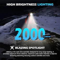 Stirnlampe LED Wiederaufladbar,MLIAIMCE 2 Stück 2000 Lumens Superhell Sensor Stirnlampe 18 Modi Kopflampe,IPX4 Wasserdicht LE