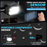 Stirnlampe LED Wiederaufladbar,MLIAIMCE 2 Stück 2000 Lumens Superhell Sensor Stirnlampe 18 Modi Kopflampe,IPX4 Wasserdicht LE