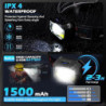 Stirnlampe LED Wiederaufladbar,MLIAIMCE 2 Stück 2000 Lumens Superhell Sensor Stirnlampe 18 Modi Kopflampe,IPX4 Wasserdicht LE