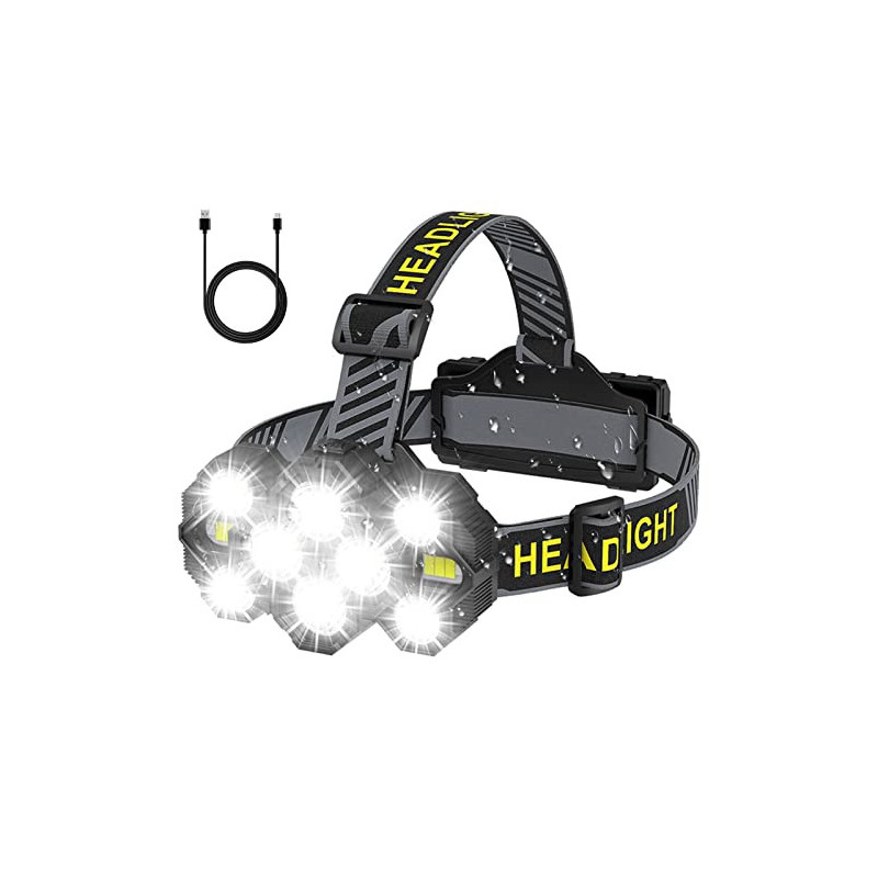Victoper Stirnlampe LED Wiederaufladbar,22000 Lumen Stirnlampe LED 10LEDs 10 Modi Kopflampe IPX4 Wasserdicht Hands Free stirn Victoper Stirnlampe LED Wiederaufladbar,22000 Lumen Stirnlampe LED 10LEDs 10 Modi Kopflampe IPX4 Wasserdicht Hands Free stirn