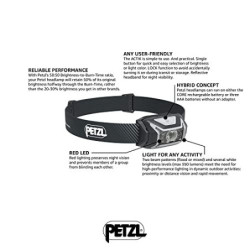 PETZL Wiederaufladbar - Stirnlampe ACTIK CORE - Unisex, Grau, Einheitsgröße