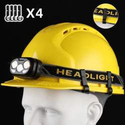 Stirnlampe aufladbar LED kleine Kopflampe 4000 Lumen Taschenlampe Hohe Lumen Superhell Stufenlos Dimmbar mit 8 Modi Leselicht