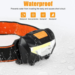 Suright LED Stirnlampe,Leicht LED-Kopflampe 3 Lichtmodi 60° Einstellbarer 140 Lumen, Leichtgewichts Wasserdicht, LED Stirnlam