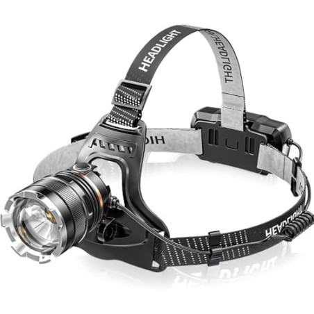 Stirnlampe LED Wiederaufladbar,Superhelle 50000 Lumen 6 Modi LED,Sensor und Rotlicht,5200 mAh USB Wiederaufladbar,IPX6 Wasser