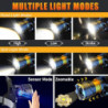 Stirnlampe LED Wiederaufladbar,Superhelle 50000 Lumen 6 Modi LED,Sensor und Rotlicht,5200 mAh USB Wiederaufladbar,IPX6 Wasser