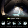 Configear LED-Stirnlampe, 2er-Pack wiederaufladbare Stirnlampe mit 230°Breitstrahl, hellem Spot mit Bewegungssensor, 5 Modi, 