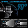 SIDARK Stirnlampe Led Wiederaufladbar，Superhell 100000 Lumen Kopflampe Stirnlampe mit 6 Lichtmodi & 9000mAh Grosse Kapazität 