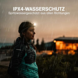 Offgridtec 2er Pack LED Stirnlampe 220lm, 1300 Lux, IPX4 Wasserdicht, Verstellbares Kopfband, Verschiedene Lichtmodi für Outd