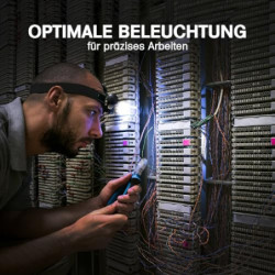 Offgridtec 2er Pack LED Stirnlampe 220lm, 1300 Lux, IPX4 Wasserdicht, Verstellbares Kopfband, Verschiedene Lichtmodi für Outd