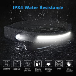 flintronic Stirnlampe LED Wiederaufladbar Intelligenter Sensor COB Kopflampe 600 Lumen 230 ° Beleuchtung leichte Stirnlampe 5
